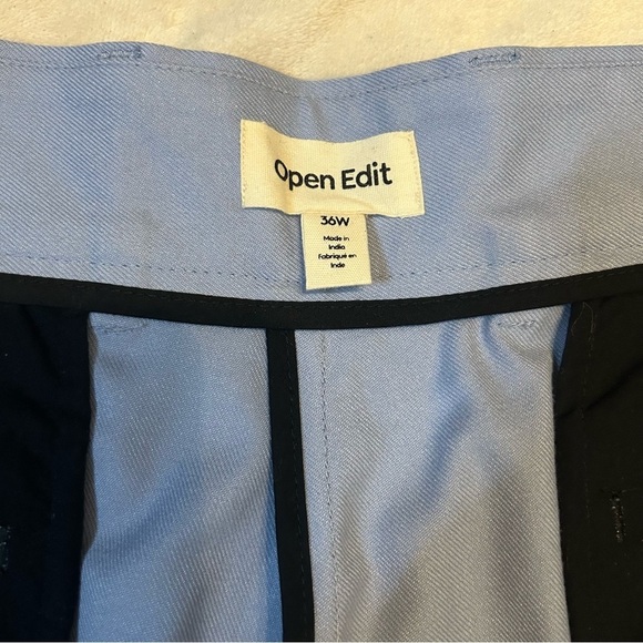 Open Edit | NWT Blue Eventide Pleated Cropped Trouser | Size 36W - Picture 10 of 14